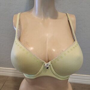 Body By Victorias Secret Lined Demi Bra 32DDD Yellow Underwire